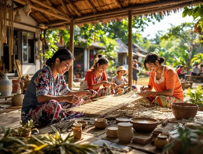 Crafting in a village