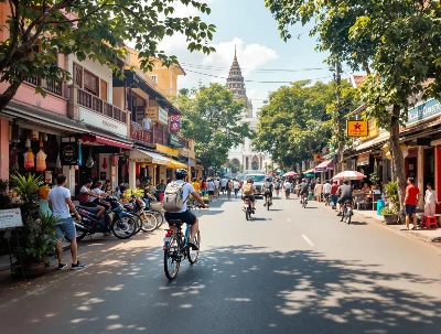 Cycling in Siem Reap 